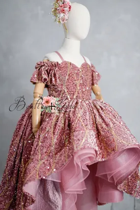 "Nutcracker" - Pink High low Dress  ( 6 Year - Petite 7 Year)