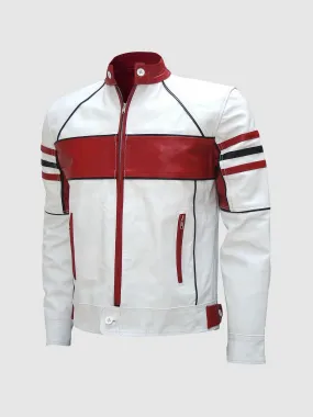 Red And White Leather Jacket