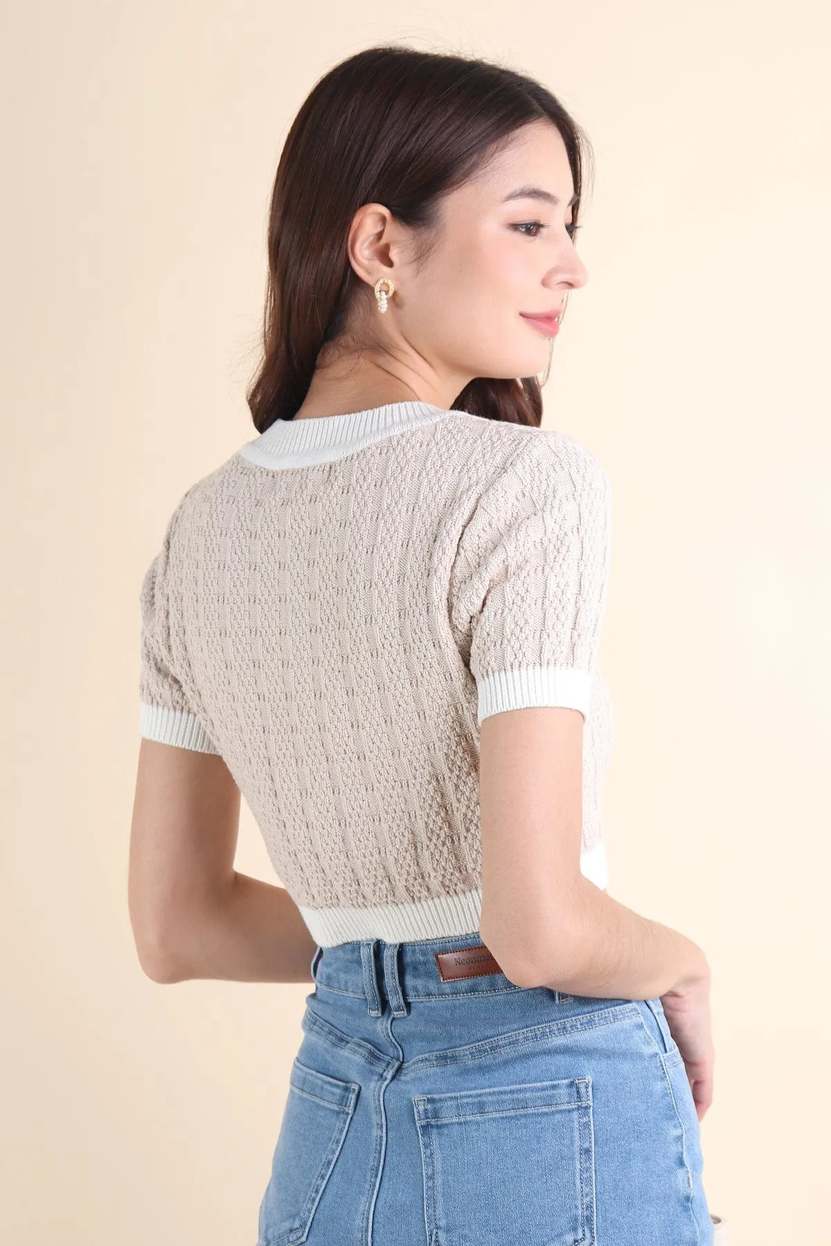 RESTOCKED** MEA KNIT TOP IN OAT