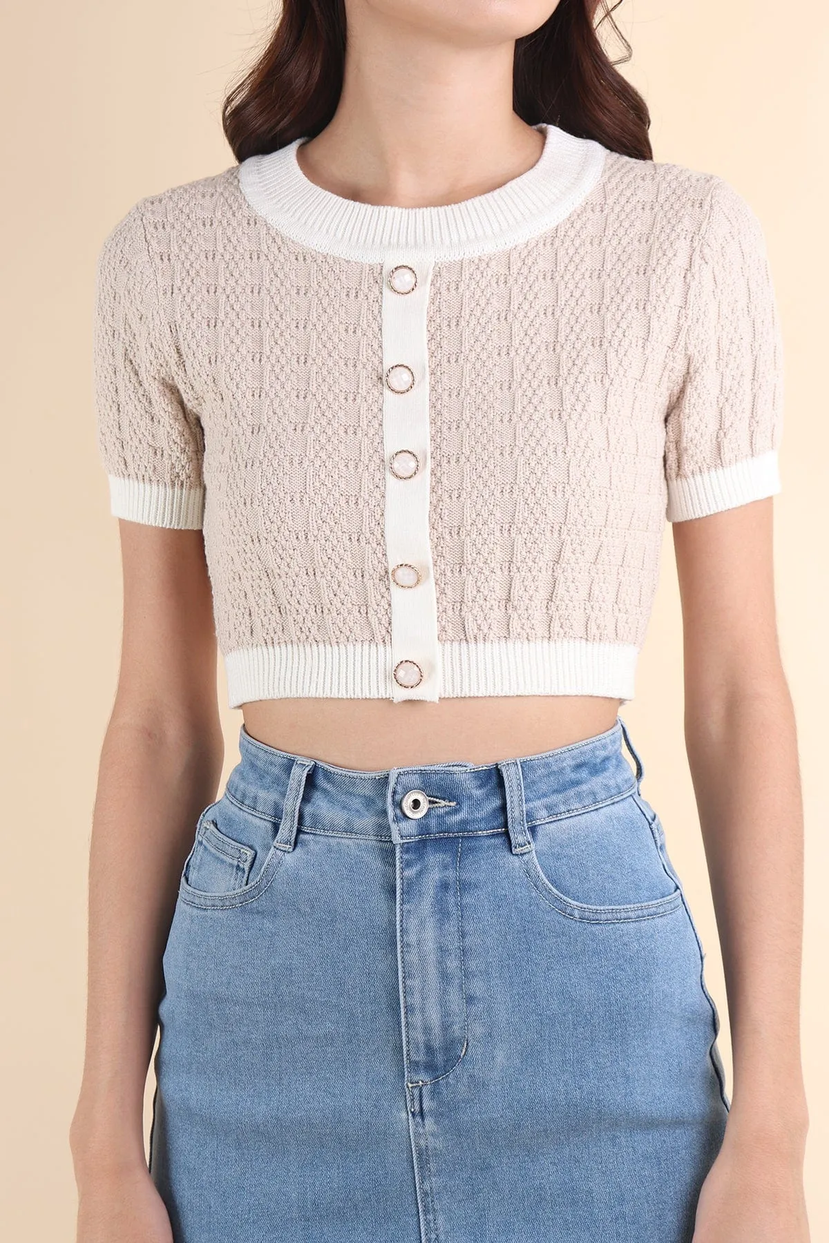 RESTOCKED** MEA KNIT TOP IN OAT