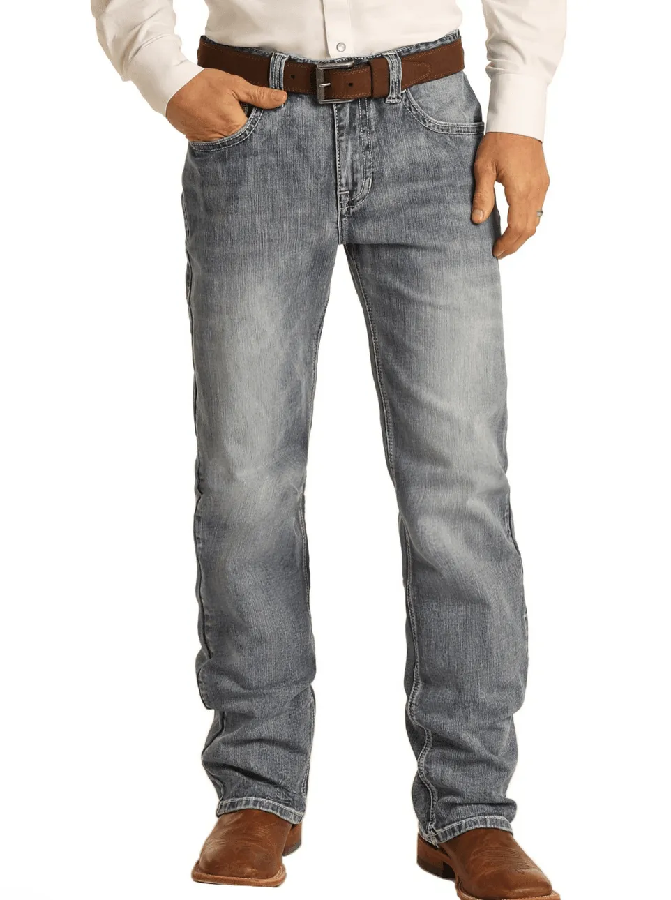 Rock & Roll Cowboy Men's Double Barrel Relaxed Fit Straight Jean M0S3569