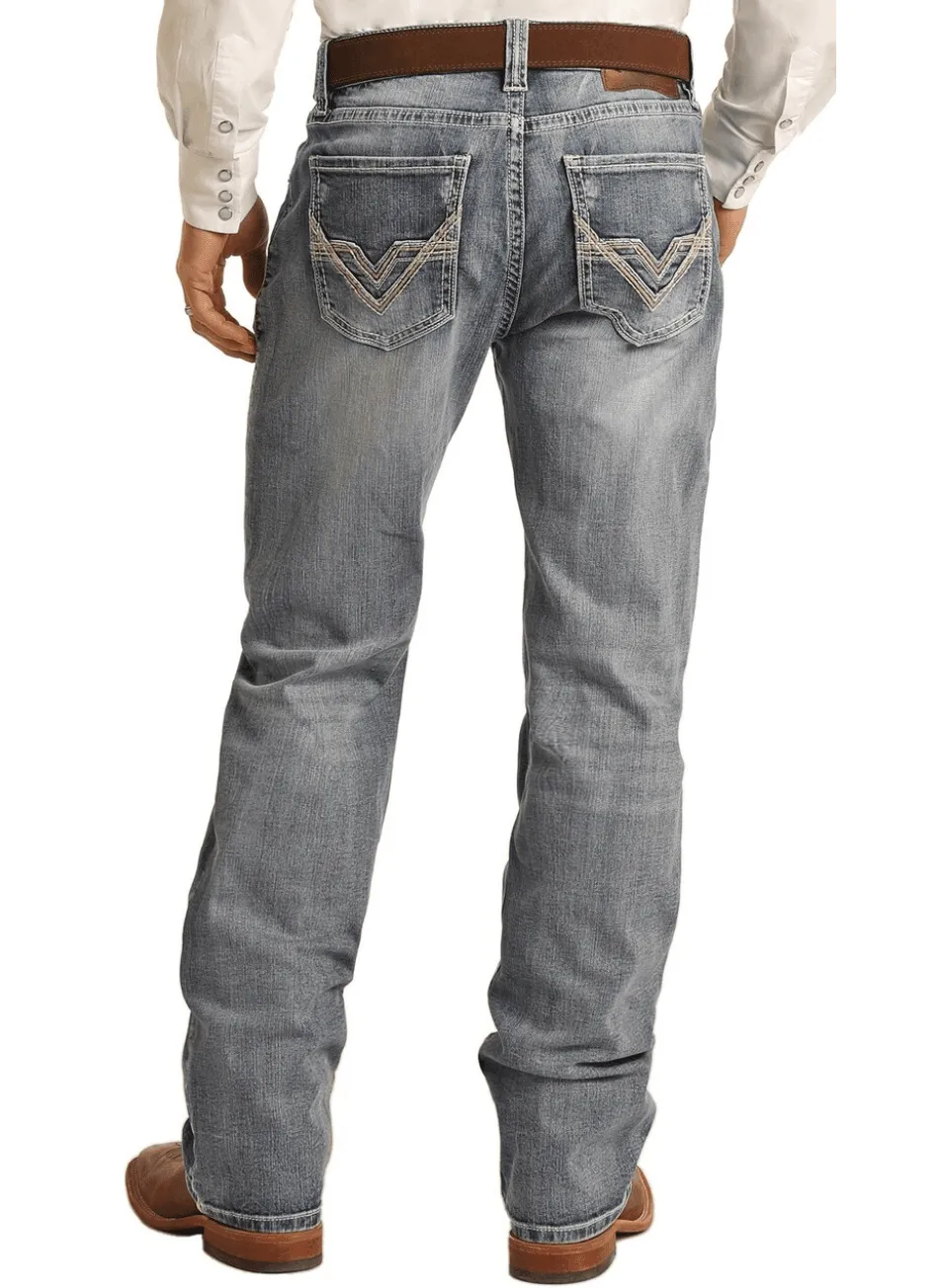 Rock & Roll Cowboy Men's Double Barrel Relaxed Fit Straight Jean M0S3569