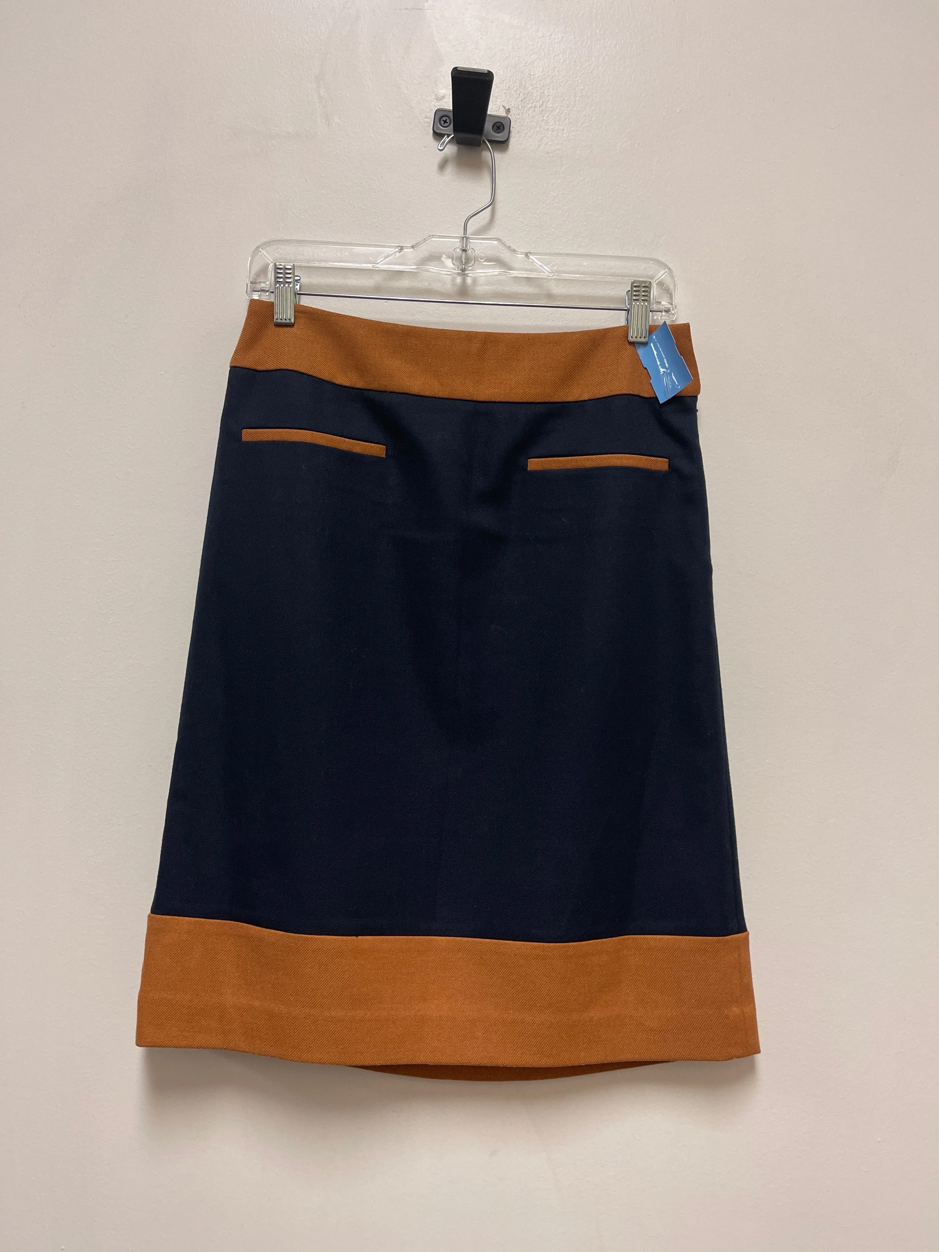 Skirt Midi By Loft In Blue & Brown, Size: 2