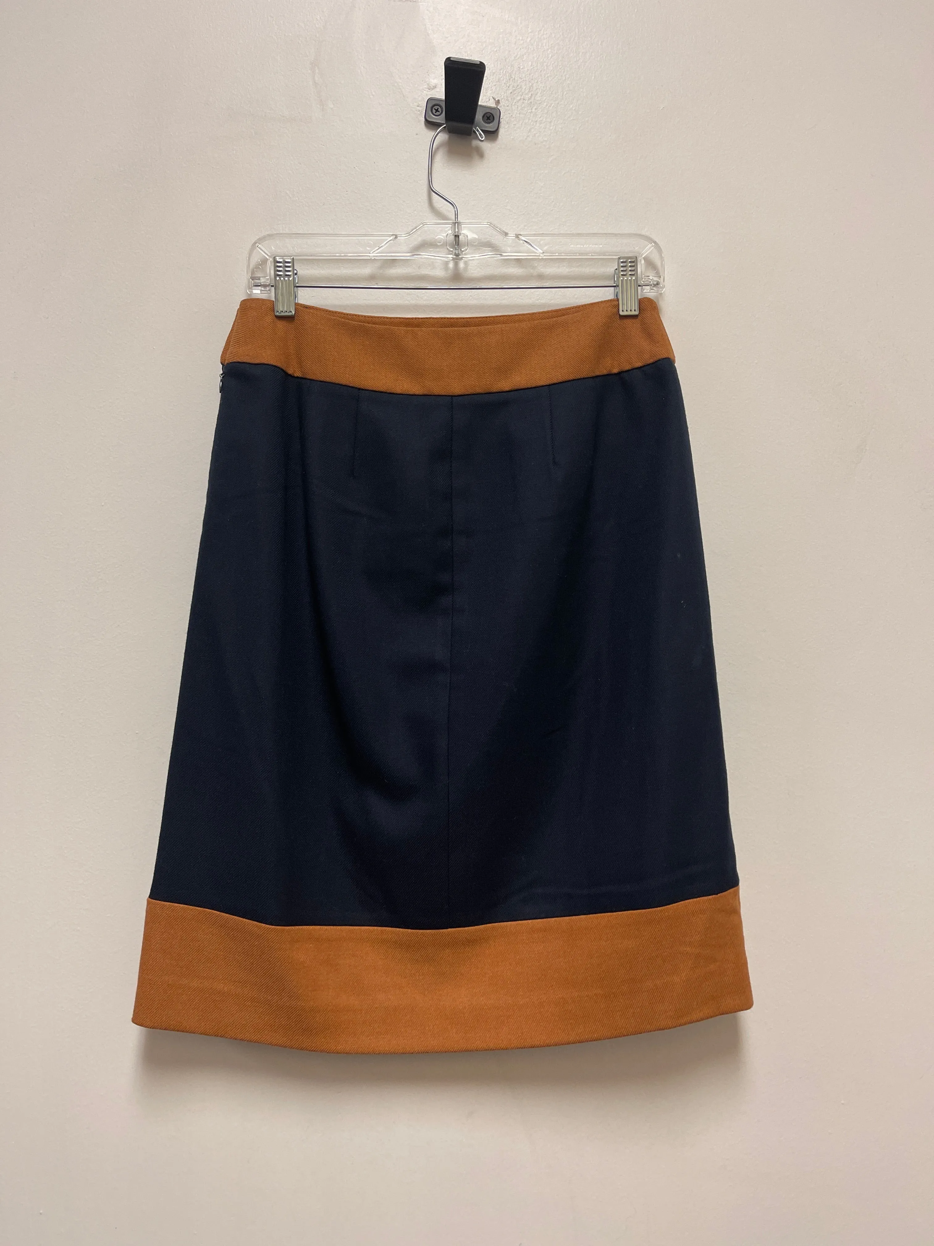 Skirt Midi By Loft In Blue & Brown, Size: 2