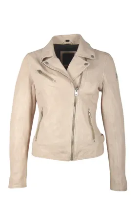 Sofia Leather Jacket - Pale Pink