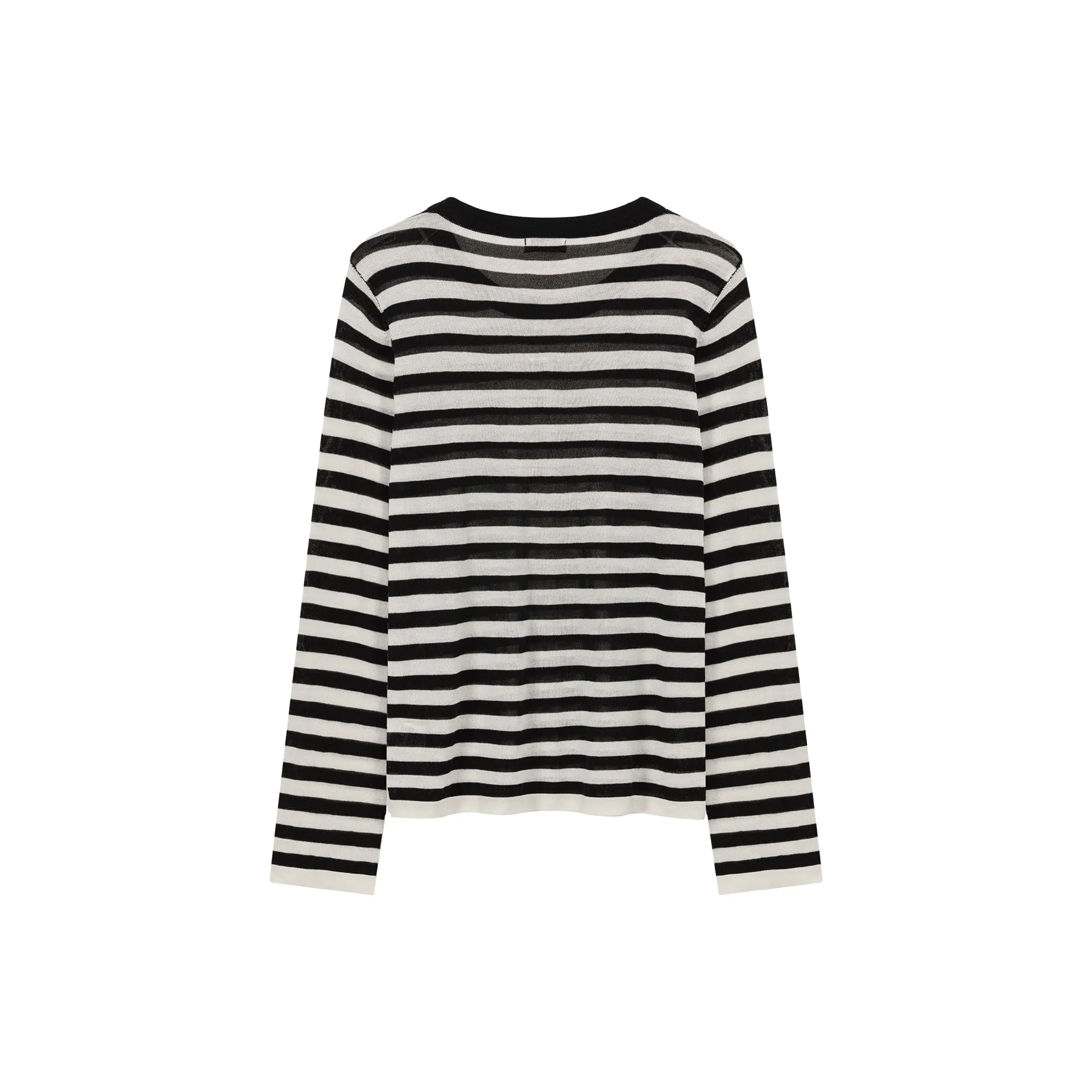 Stripe Knit Long Sleeve Top