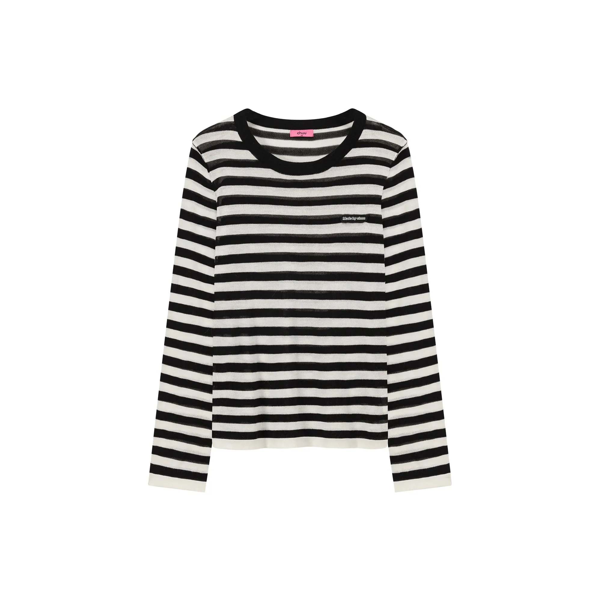 Stripe Knit Long Sleeve Top