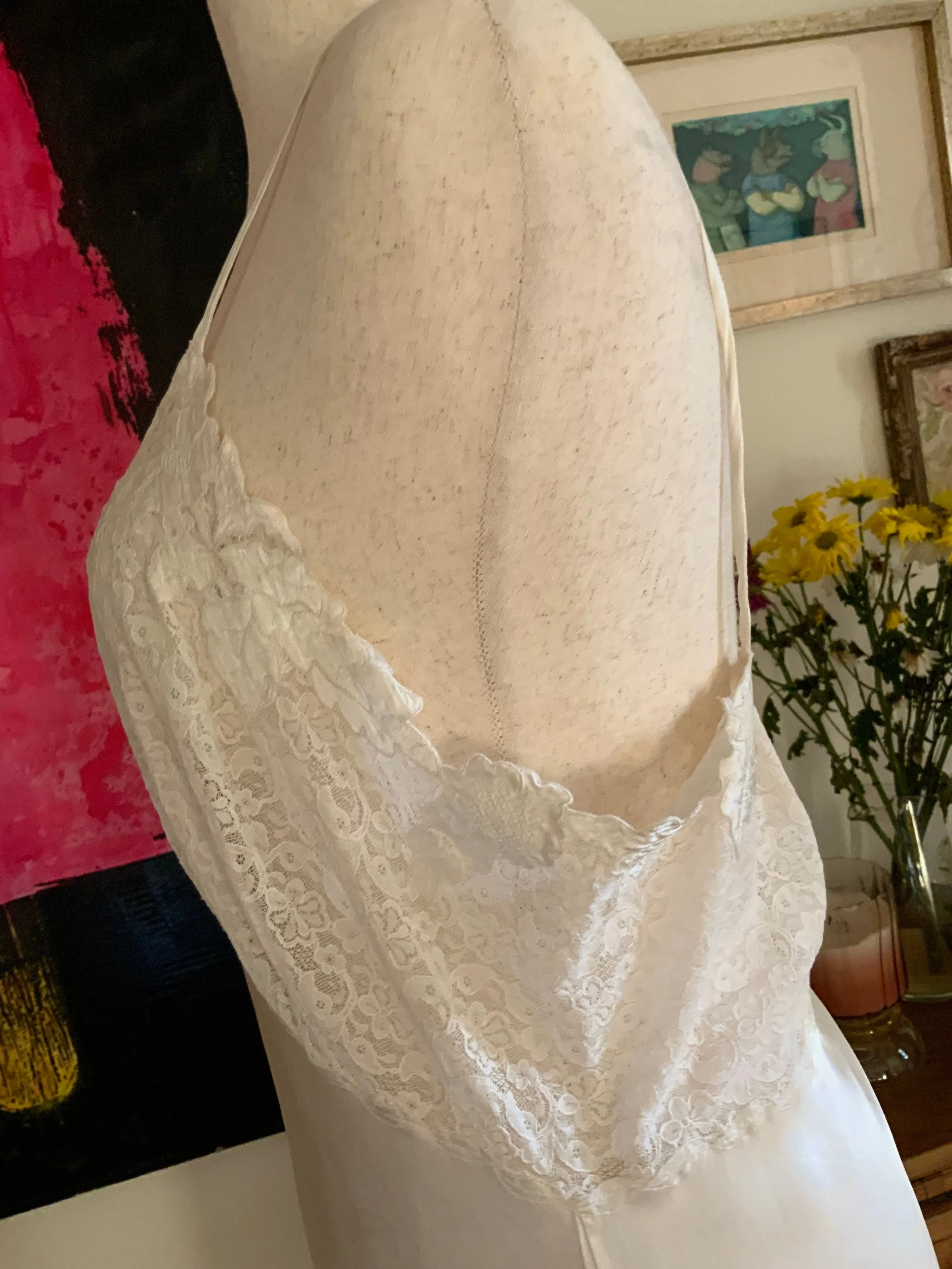 Stunning Bridal  Slip Dress - Satin - 50s