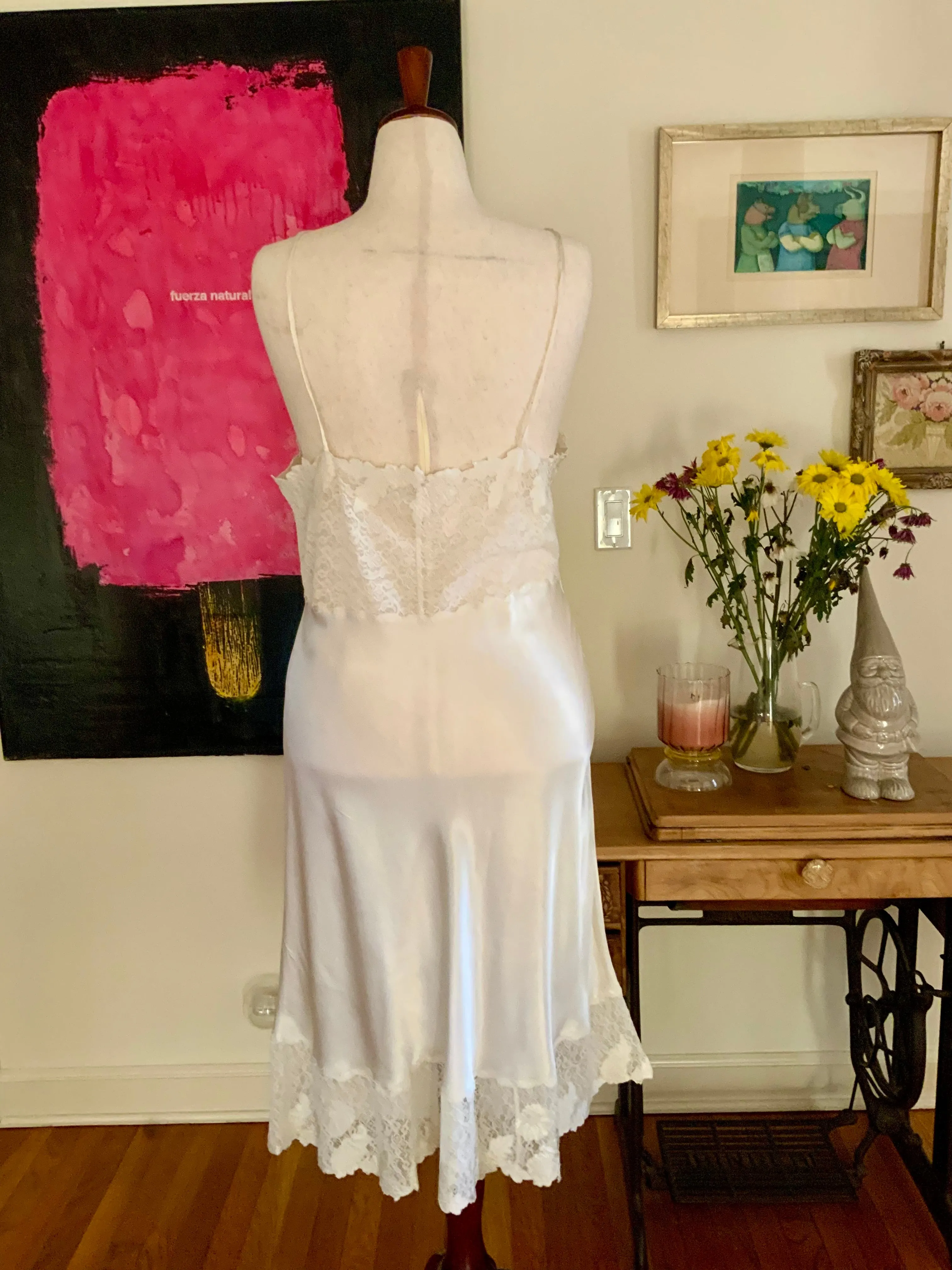 Stunning Bridal  Slip Dress - Satin - 50s