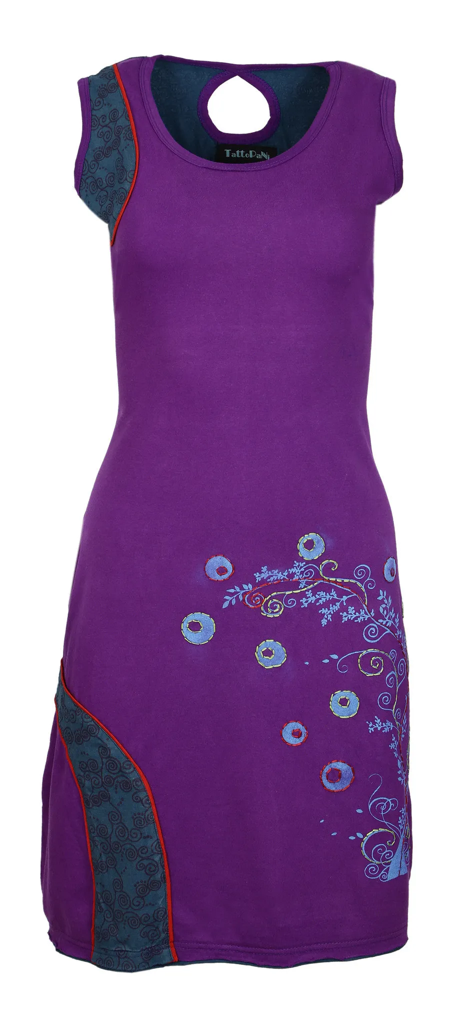 TATTOPANI-women-sleeveless-dress-with-embroidery-work-peepal