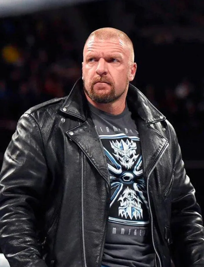 TRIPLE H leather jacket | men celebrity leather jacket by the jacket seller