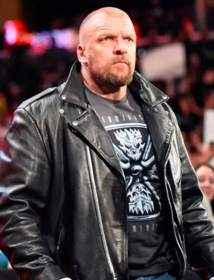 TRIPLE H leather jacket | men celebrity leather jacket by the jacket seller