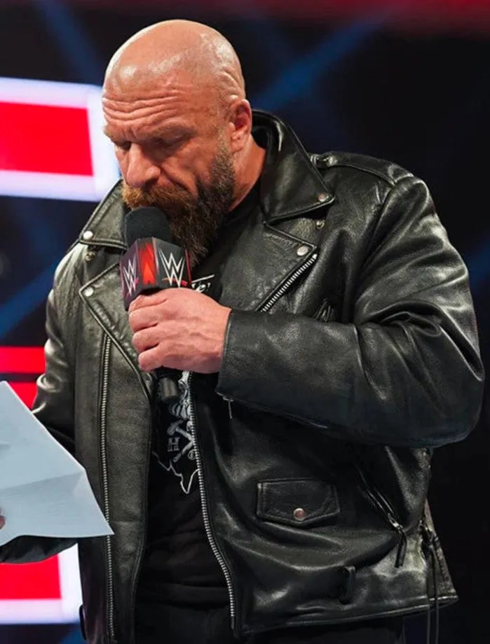 TRIPLE H leather jacket | men celebrity leather jacket by the jacket seller