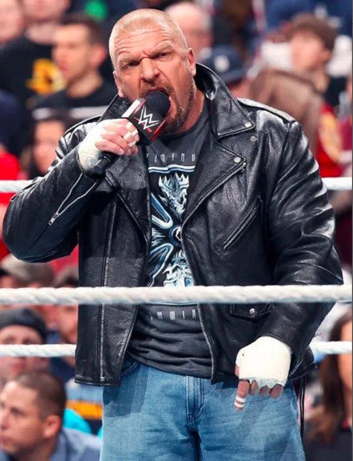 TRIPLE H leather jacket | men celebrity leather jacket by the jacket seller