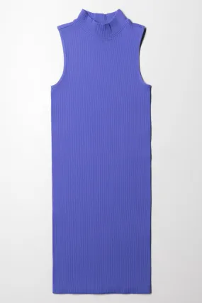 Turtle Neck Bodycon Sleeveless Plum