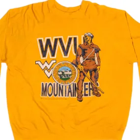 VINTAGE WEST VIRGINIA MOUNTAINEERS PULLOVER SIZE XL MADE IN USA 1980s