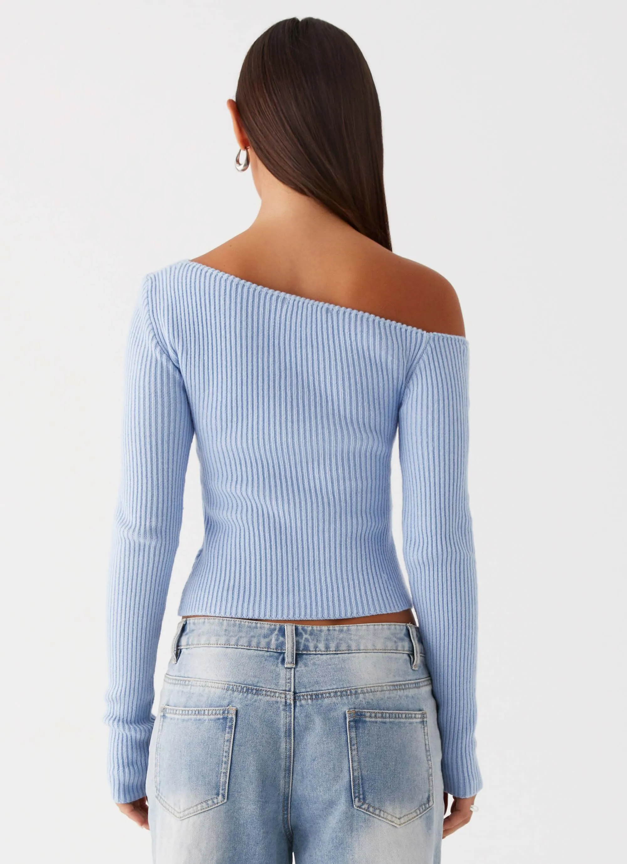 Waverly Knit Top - Sky Blue