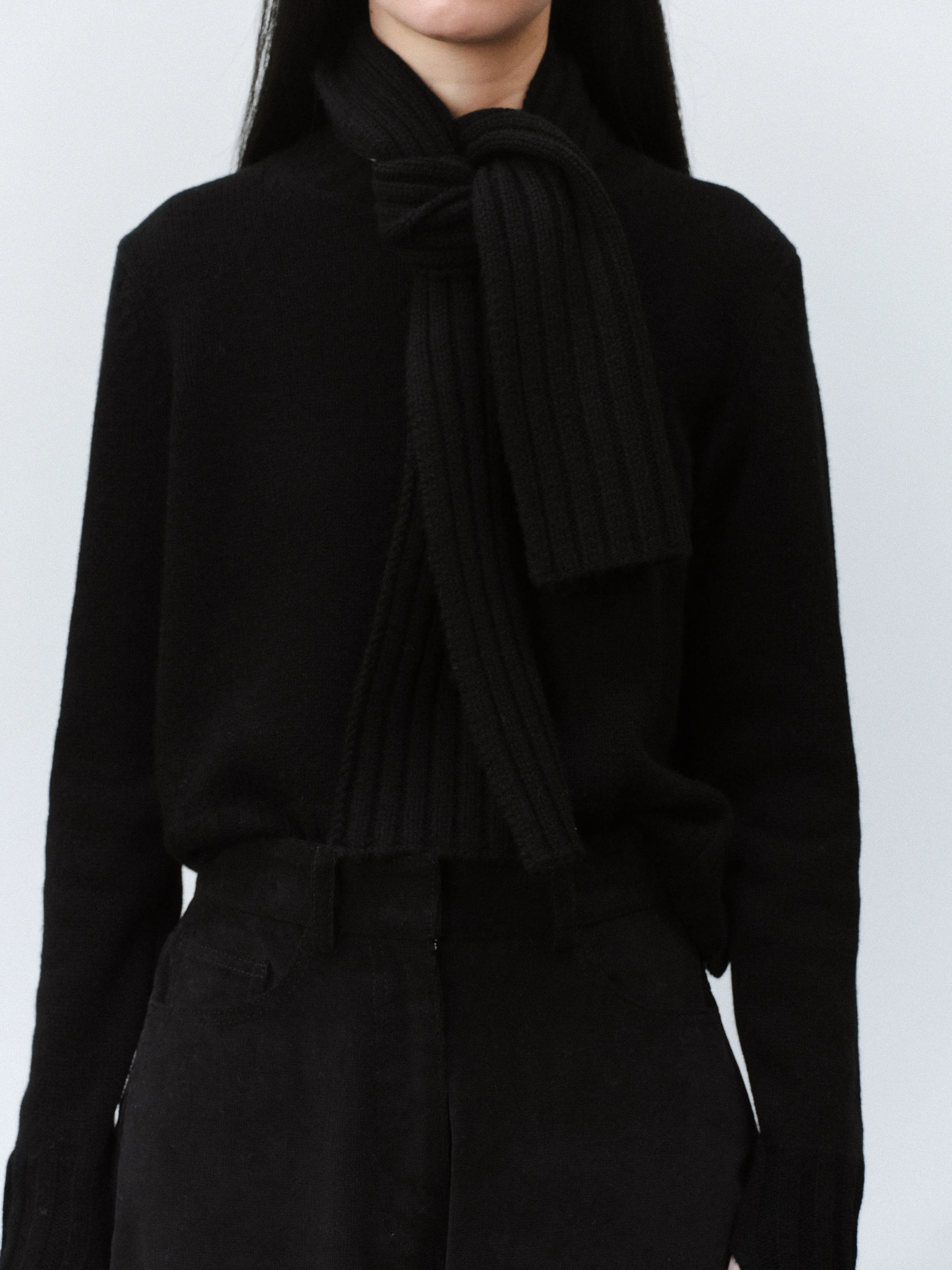 (WOMEN) LEVI CASHMERE WOOL KNIT (BLACK)