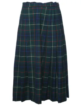 Wool Pendleton Midi Skirt - S