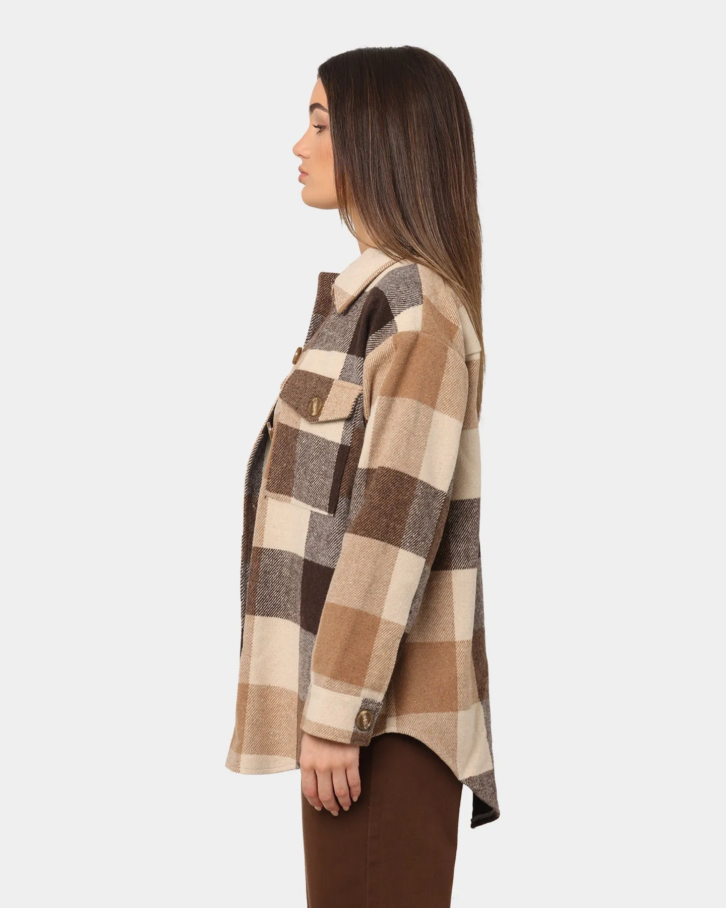 XXIII Women's Roza Flannel Shacket Brown