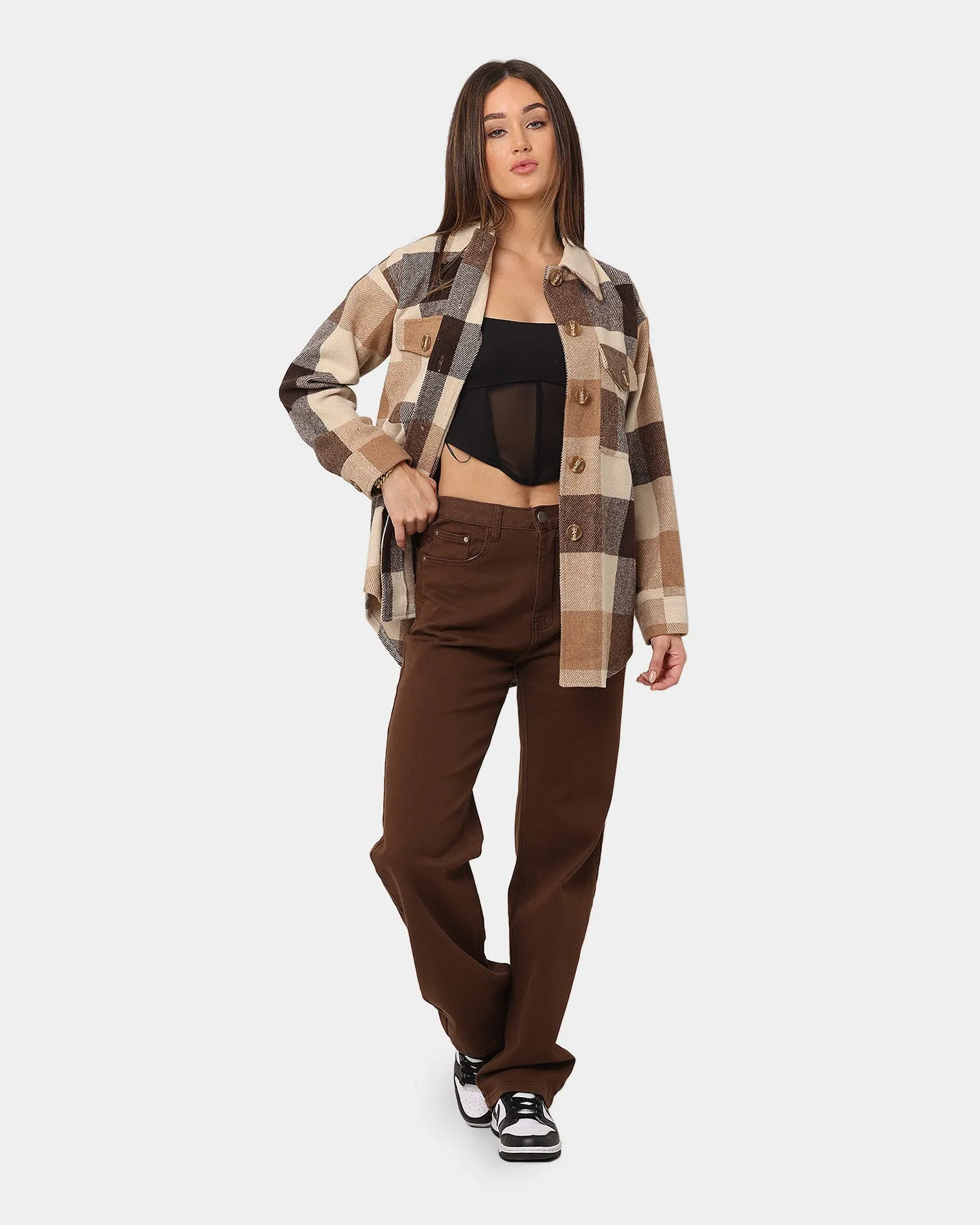 XXIII Women's Roza Flannel Shacket Brown