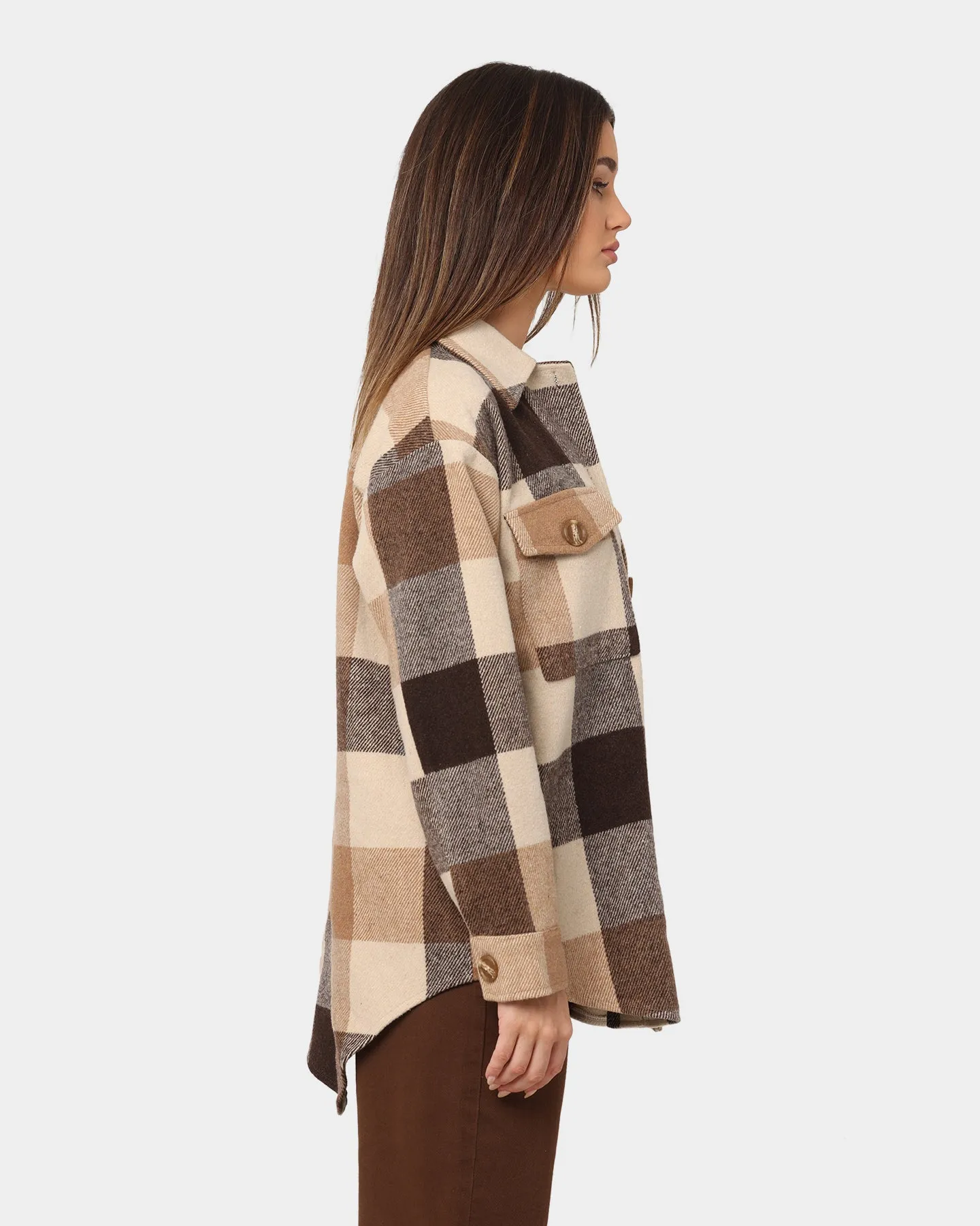 XXIII Women's Roza Flannel Shacket Brown