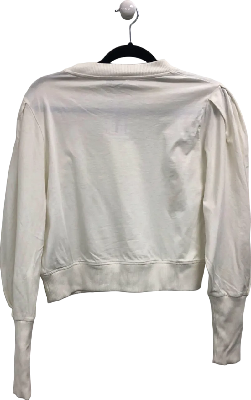 ZARA White Long Sleeve Pullover UK 10